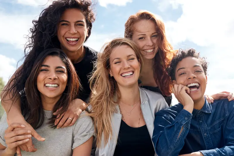 Group of young women