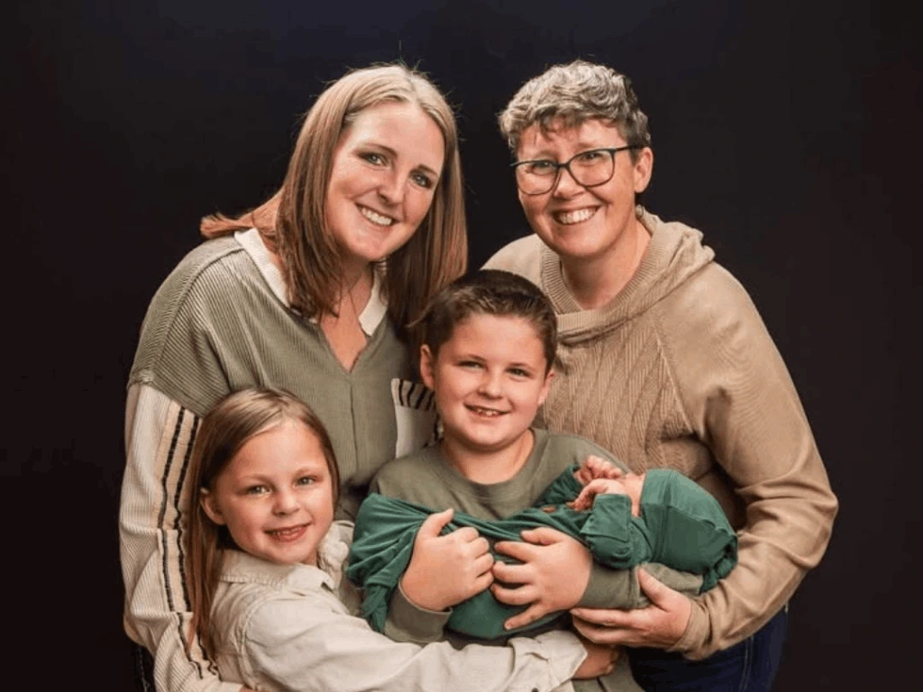 Lesbian couple with their children, illustrating LGBTQIA+ family-building options and inclusive fertility care at Fertility Partnership